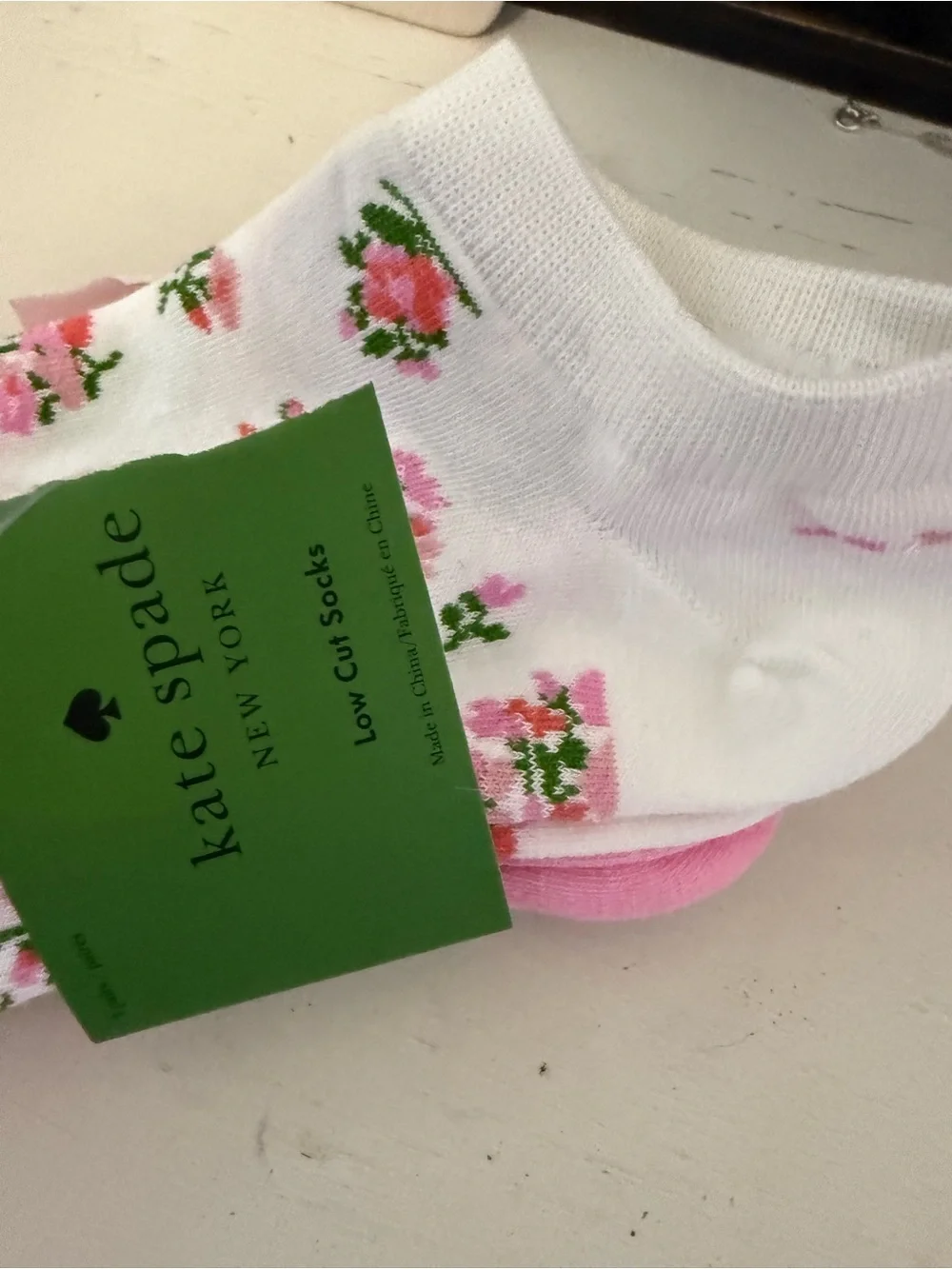 Kate spade 3 pack low socks brand new